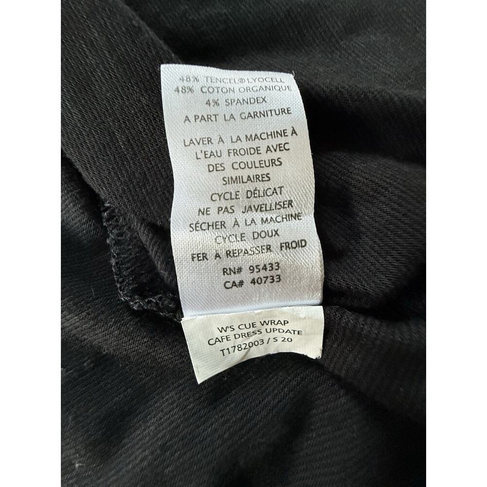 TOAD & Co Cue Wrap Cafe Dress Update Charcoal Belted Stretch Size XS - Picture 7 of 9
